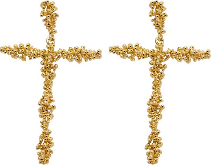 Actual product image Uzurii Holy Cross earrings (925 sterling silver)