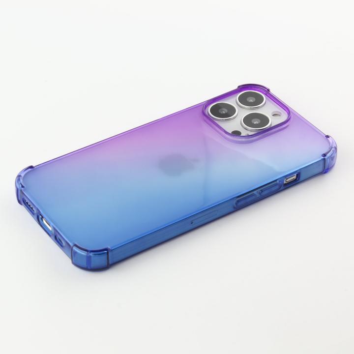 Image du produit PhoneLook Coque Bumper Rainbow Silicone anti-choc avec bords protégés violet (Apple iPhone 15 Pro)