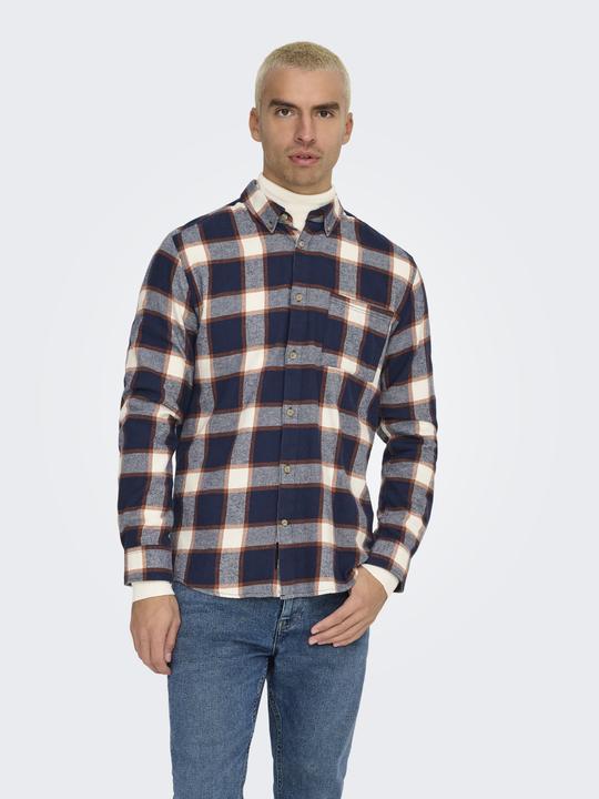 Actual product image Only & Sons Onsral Ls Slim Check Shirt (XXL)