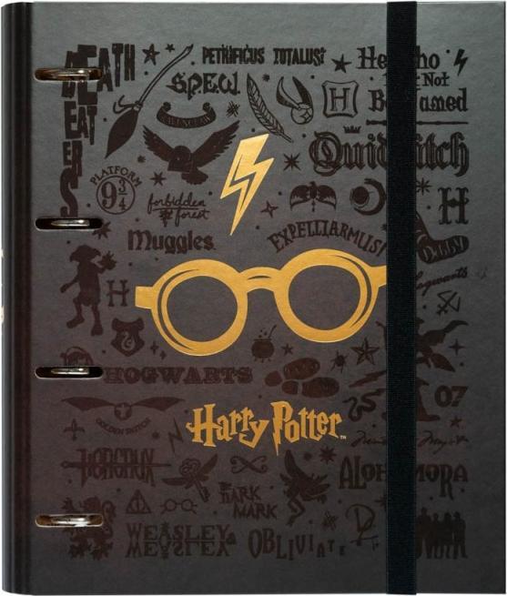 Grupo Erik Harry Potter - Classeur Premium à 4 anneaux avec élastique Lunettes d'Harry (A4, 1 Piece)