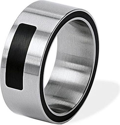Produktbild Xen Bandring mit Keramik schwarz 10 mm (49)
