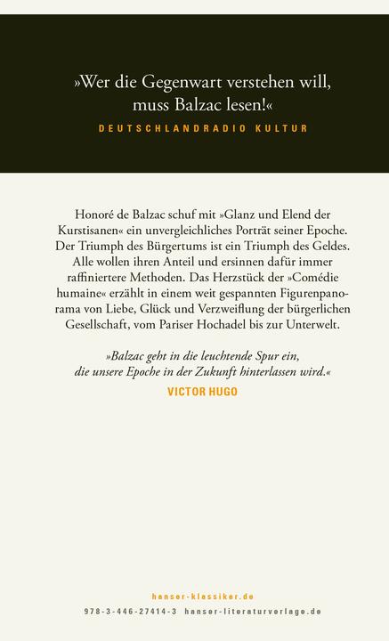 Immagine prodotto Glanz und Elend der Kurtisanen (Tedesco, Onorato di Balzac, Rudolf von Bitter, 2022)