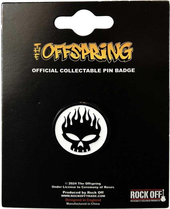 The Offspring Totenkopf Abzeichen Messing Emaille