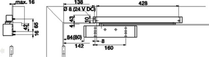 Produktbild Dormakaba Türschliesser TS 93 B Contur Design (Glastür, Indoor)