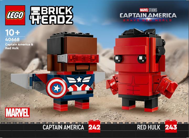 Image du produit LEGO BrickHeadz Super Heroes Captain America & Red Hulk (40668, LEGO Brickheadz)