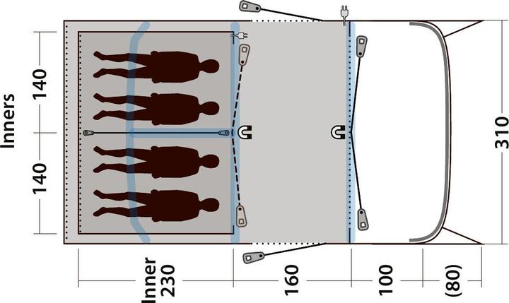 Immagine prodotto Outwell Lago Hayward 4ATC (Tenda a tunnel, 37.30 kg, 4 persone)