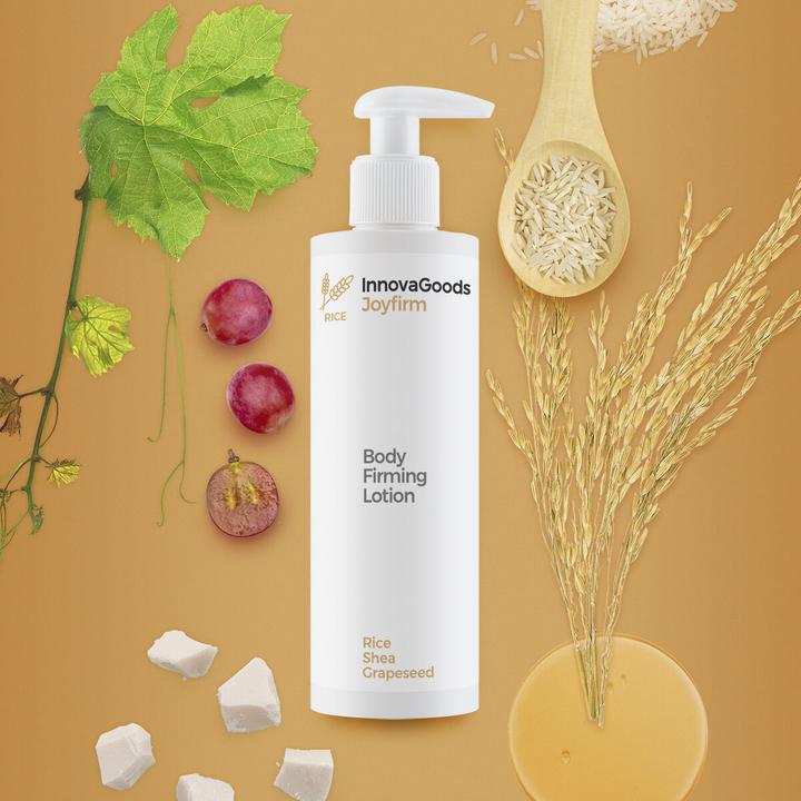 Actual product image InnovaGoods Firming body lotion Rice Joyfirm 250 ml (Body lotion, 250 ml)
