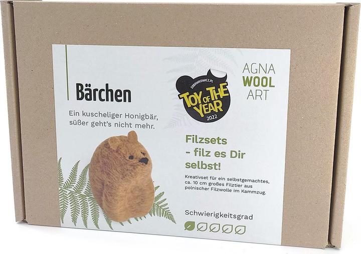 Actual product image Agna Wool Bear - felt craft kit