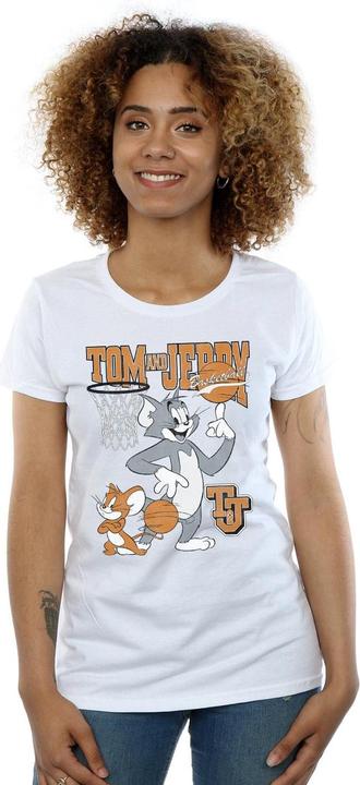 Image du produit Tom & Jerry T-shirt en coton femme/femme avec basket-ball en rotation (M)
