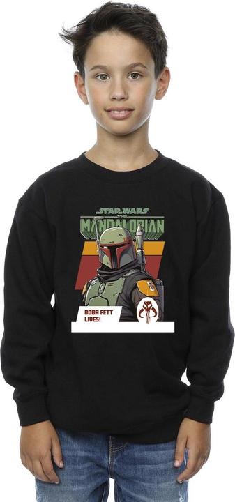 Immagine prodotto Star Wars The Mandalorian Boba Fett Lives Felpa Ragazzi (140, 146)