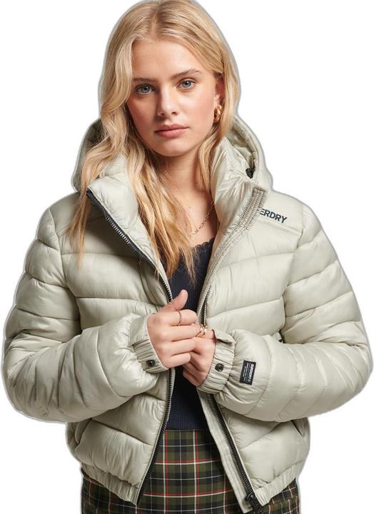 Superdry Leichte kurze Daunenjacke, Damen (L)