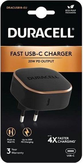 Produktbild Duracell Wall Charger USB-C 20W (black) (20 W)