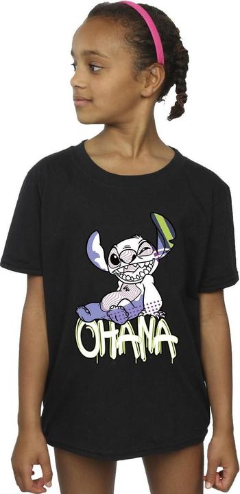 Image du produit Disney - T-shirt LILO AND STITCH OHANA GRAFFITI - Fille (140, 146)