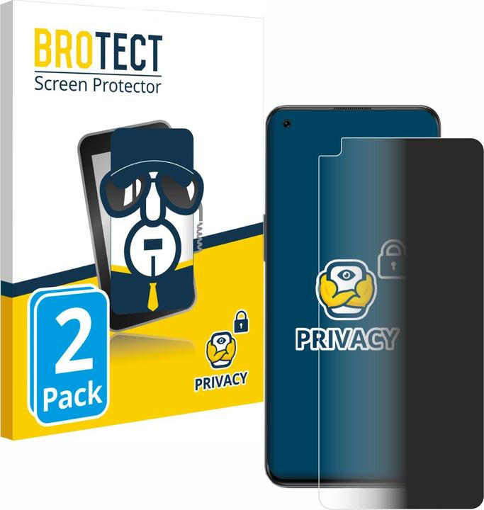Productafbeelding BROTECT Anti-spionnetje privacyfolie Beschermfolie tegen blauw licht (2 Stuk, OnePlus Noord 2T 5G)