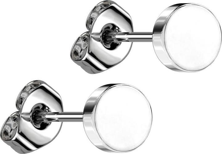 Produktbild Star Piercing Threadless Ohrstecker silber Scheibe silber (Titan G23, ohne Messing)