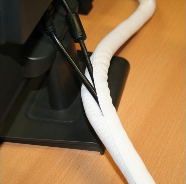 Immagine prodotto Value Tubo in tessuto SNAP per cavo, 25 m, bianco (Tubo cavi, 2500 cm)