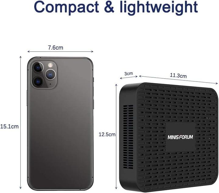 Image du produit Minisforum Mini PC GK50-256GB (Intel Celeron J4125, 8 Go, 256 Go, UHD Graphics 600, Intel UHD Graphics)