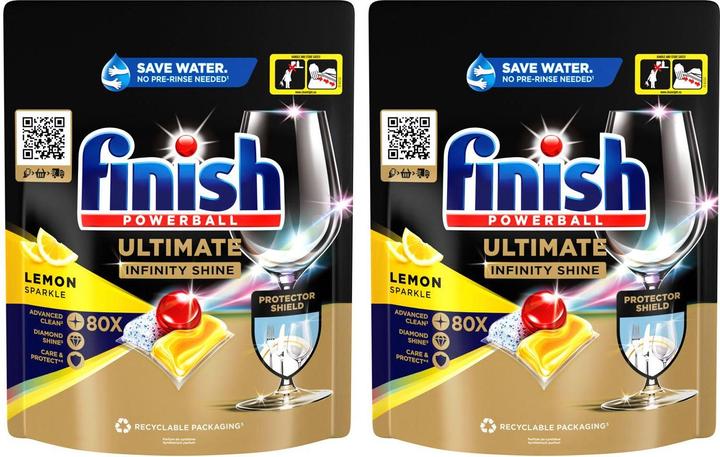 Produktbild Finish Ultimate Infinity Shine Lemon DUO (Tabs, 160 Waschgänge)