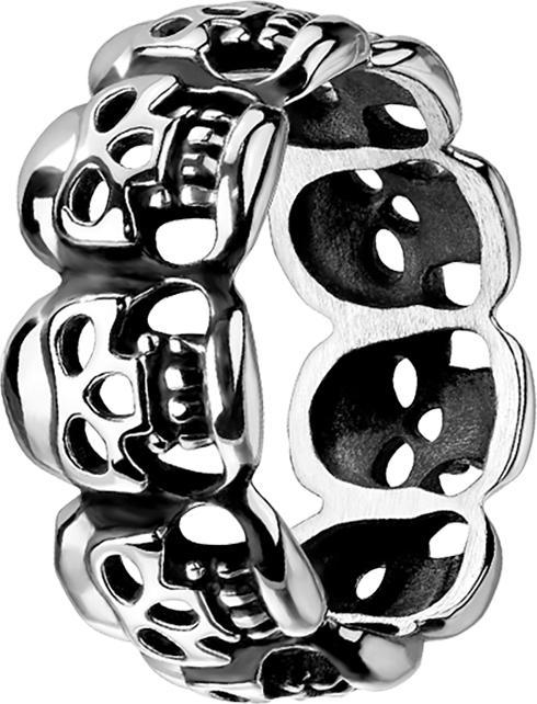 Immagine prodotto Hollywood Body Jewelry Anello d'argento fatto di teschi (Acciaio chirurgico 316L, senza ottone)