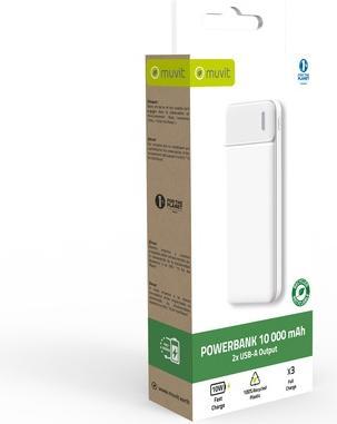Immagine prodotto Muvit PER CAMBIARE POWERBANK 10000 MAH BLANC (10000 mAh, 37 W, 37 Wh)