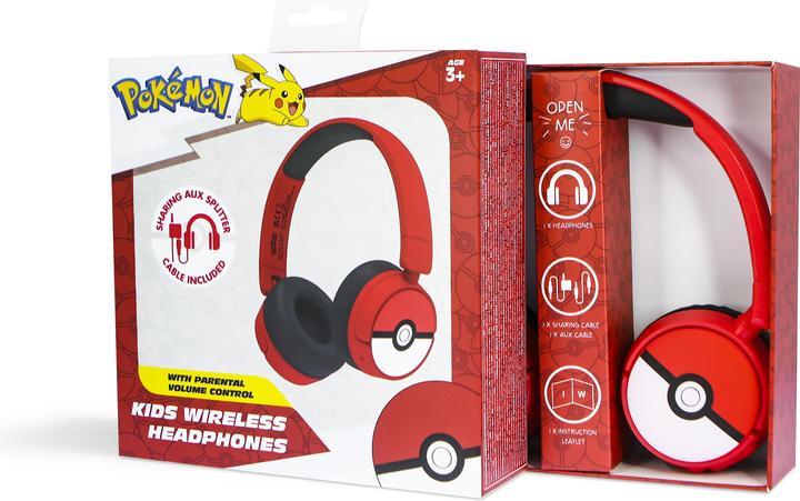 Actual product image OTL Bluetooth Headset w/Perental Control - Pokemon Pokeball (PK1000)