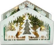 Produktbild IKO Winter Glasdeko mit LED + Teelicht h=17,5cm b=23cm