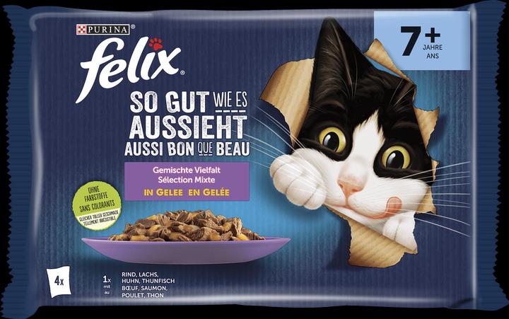 Produktbild Felix Gemischte Vielfalt in Gelée Senior (Adult, 4 Stk., 340 g)