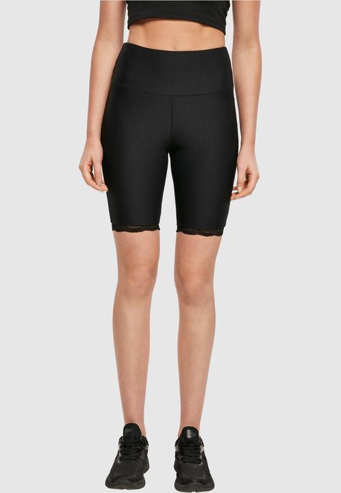 Immagine prodotto Urban Classics Pantaloncini da ciclista a vita alta a costine con orlo in pizzo (4XL)