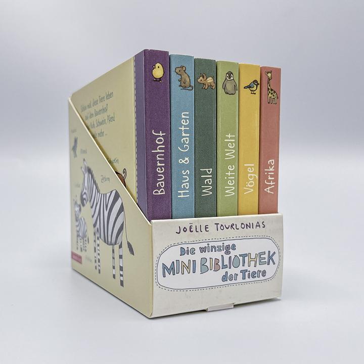 Produktbild Die winzige Mini-Bibliothek der Tiere - 6 Mini-Pappbilderbücher im Schuber (Die grosse (Deutsch)