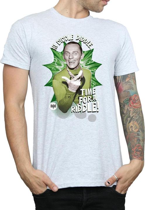 Actual product image Mens Batman TV Series The Riddler Time for a Riddle T-Shirt (L)