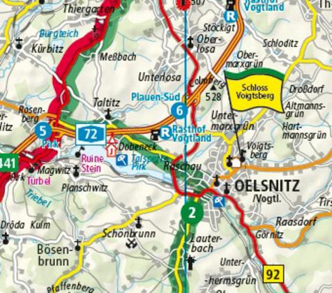 Produktbild Motorradkarte Erzgebirge - Vogtland 1:200 000 200000