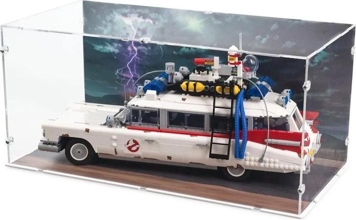 Immagine prodotto iDisplayit Display acrilico per LEGO® 10274 Ghostbusters Ecto 1 (con pavimento e immagine di sfondo)
