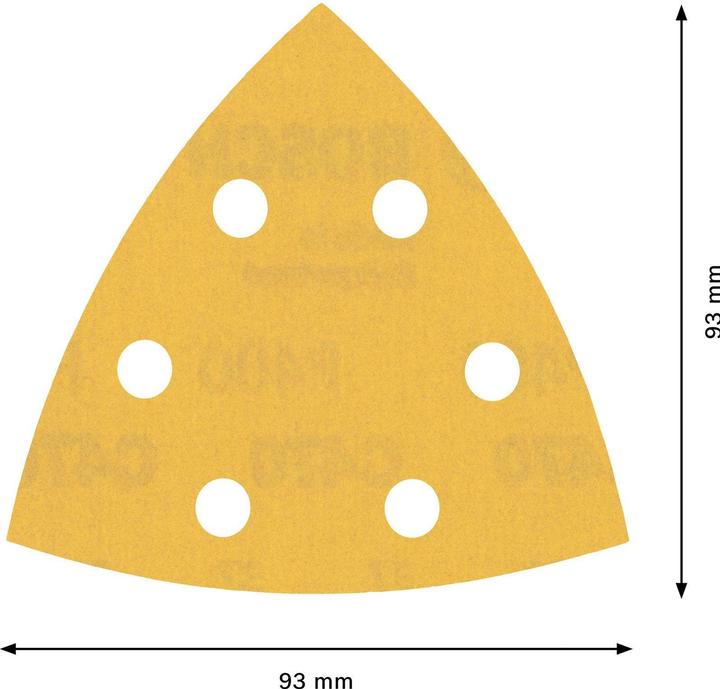 Produktbild Bosch Professional Zubehör EXPERT C470 Schleifpapier für Deltaschleifer, 93 mm, G 400, 5 Stück (400)