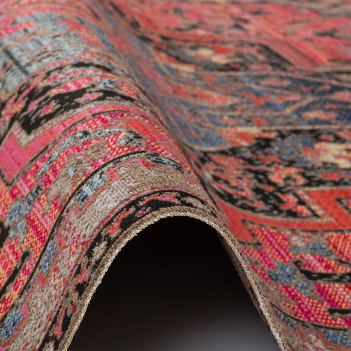 Actual product image Pergamon Kurzflor Designer Teppich Modern Vintage Orient Muster (200 x 290 cm)