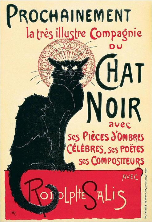 Produktbild Universal Textiles bedruckt Le Chat Noir (40 x 30 cm)