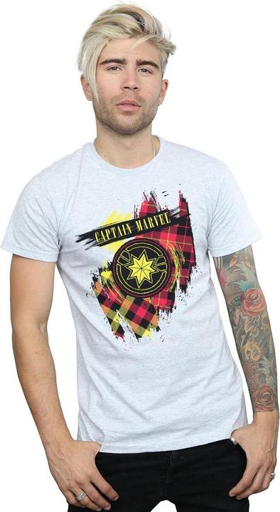 Actual product image Mens Captain Tartan Patch T-Shirt (XXL)