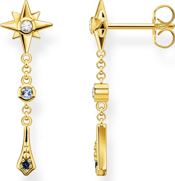 Produktbild Thomas Sabo Ohrhänger Royalty Stern Gold (750 Gelbgold Vergoldung, 925er Silber)