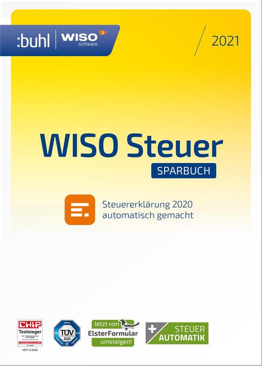 Buhl Data Service Wiso Steuer Sparbuch 2021 (1 User, 1 Geräte/User, 12 Monate)