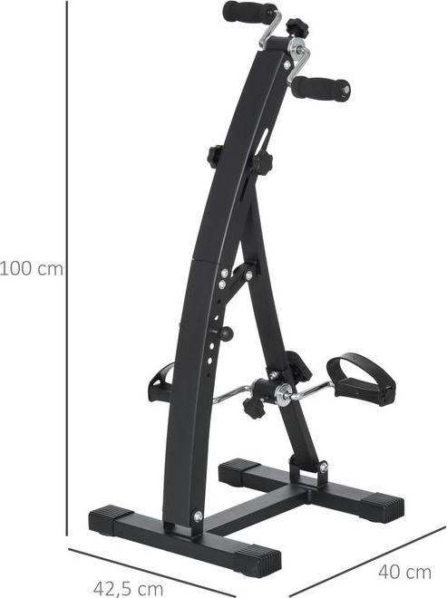 Produktbild Swisshandel24 Heimtrainer Bewegungstrainer Pedaltrainer für Senioren Stahl Schwarz 41 x 50 x 96cm