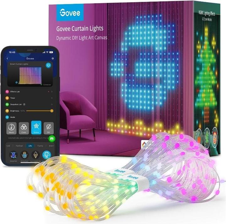 Actual product image Govee Curtain of lights (2 m)
