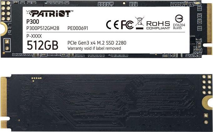 Actual product image Patriot P300 SSD 512 GB (512 GB, M.2 2280)