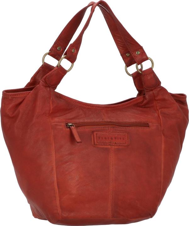 Actual product image Greenland Nature Femi & Nine leather shoulder bag 38 cm