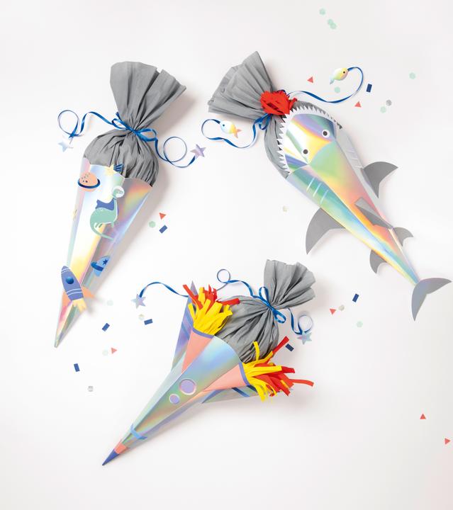 Image du produit Folia Set de bricolage cornet pour écolier Space School (68 cm, 7 x)