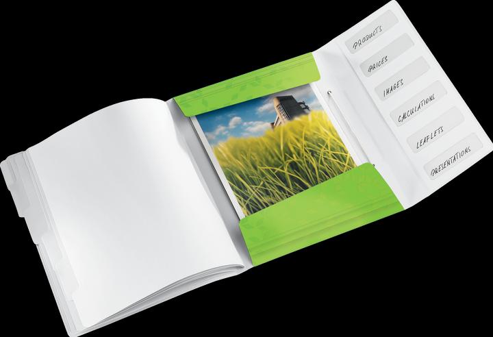 Produktbild Leitz Ordnungsmappe WOW, DIN A4, PP, 6 Fächer, grün-metallic laminierte Oberfläche, Oberflächenstruk (A4, 1 x)