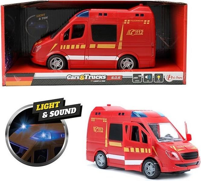 Image du produit Toi-Toys Bus de pompiers 21cm lumière+son friction ambulance