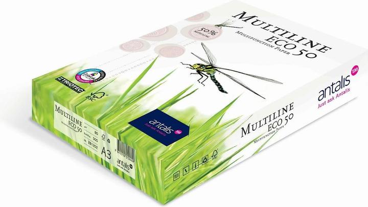 Produktbild Antalis Kopierpapier Multiline Eco 50 A3, Weiss, 80 g/m²,500 Blatt (80 g/m², 500 x, A3)