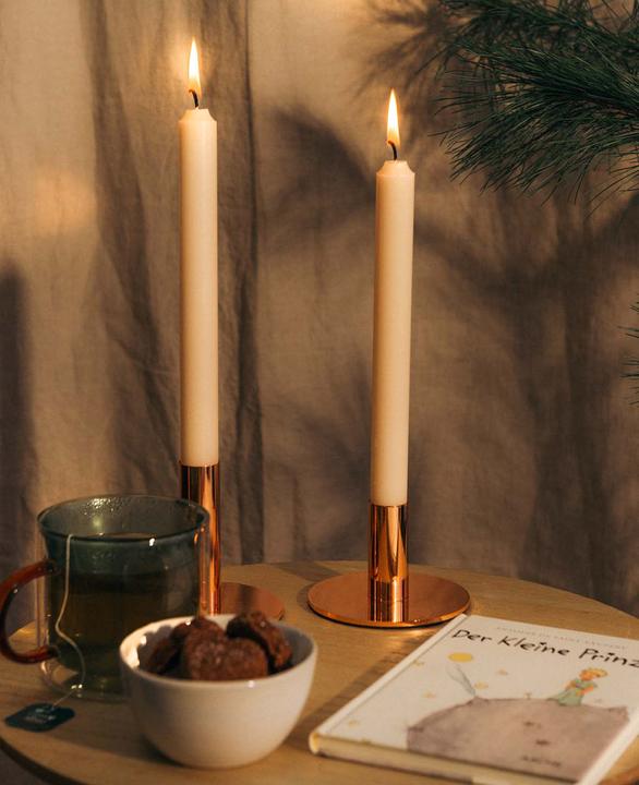 Actual product image Esmée Candle holder for pillar candles in rosé, H 9.5 cm x Ø 10 cm