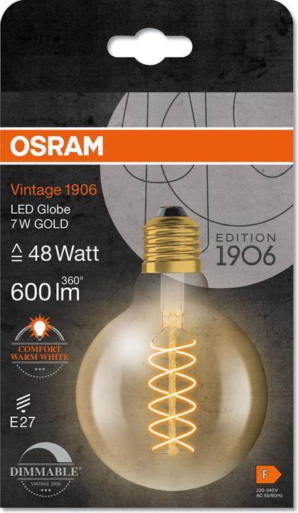 Immagine prodotto Osram Annata 1906 (E27, 7 W, 600 lm, 1 x, F)