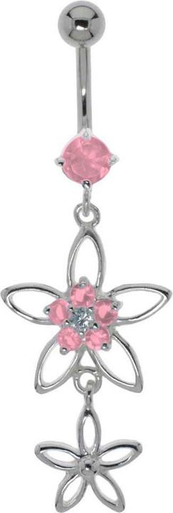 Actual product image Bijouteria Bellypiercing (Silver 925, Zirconia, Surgical steel 316L)