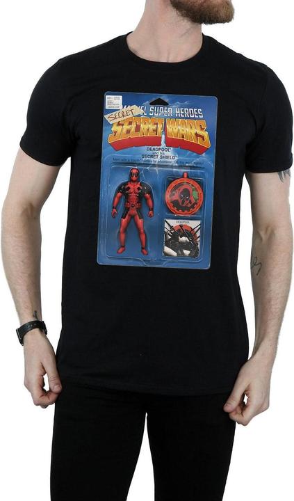 Actual product image Mens Deadpool Secret Wars Action Figure T-Shirt (S)